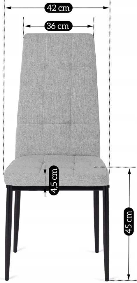 Étkező Szék Szürke TEX