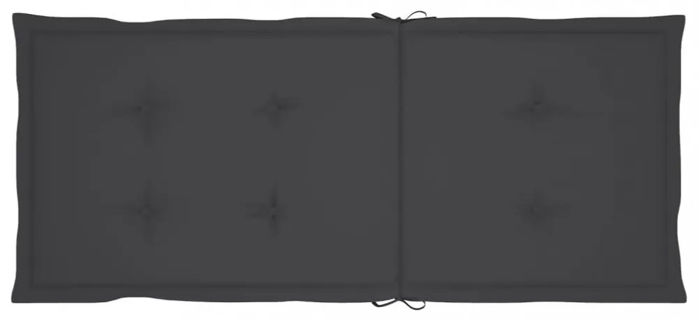 2 db antracit szövet magas háttámlájú székpárna 120x50x3 cm