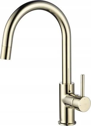 Arany Konyhai Csaptelep Kihúzható Kifolyócsővel, Magas