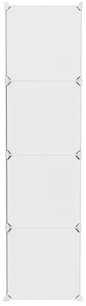 gyerek kocka alakú tárolószekrény 10 fehér PP kockával