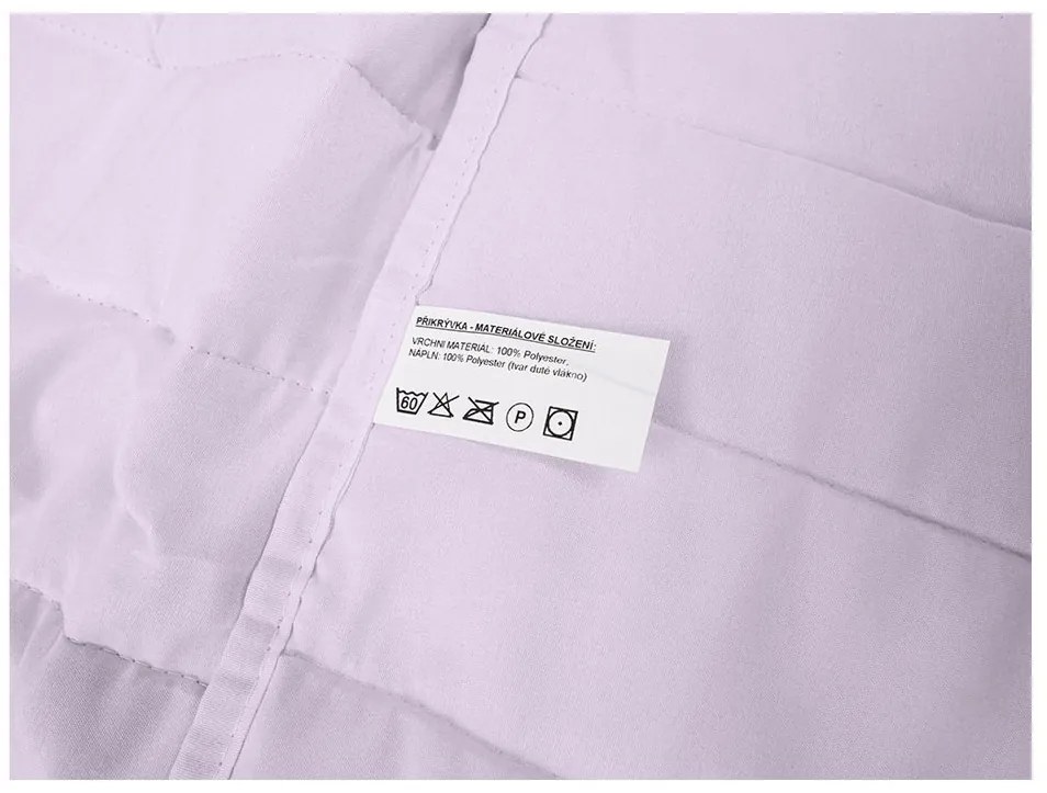 SUMMER nyári steppelt paplan 140x200 cm párnahuzattal 45x75 cm, lila