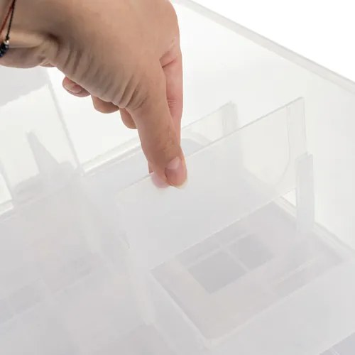 KRUZZEL 3 szintes doboz építőkockákra - játékrendszerező - Kruzzel