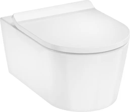 Hansgrohe EluPura S wc soft close ülőkével felakasztható fehér fényes felülettel hátsó kifolyással 62025450