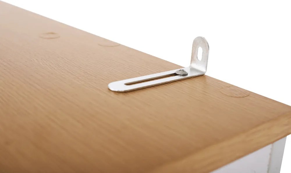 Könyvespolc, tűnyalábos fenyő/fehér, ERDEM NEW TYP 3