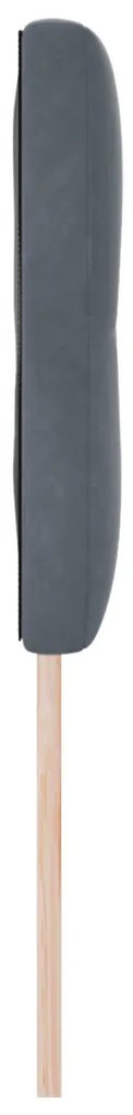 LED Fejtámla Gombos Díszítéssel Sötétszürke 72 cm Bársony