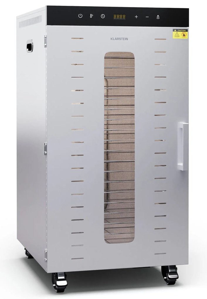 Klarstein MasterJerky 300 szárító, 2 000 W, 30 - 90 °C, 24 órás időzítő, rozsdamentes acél