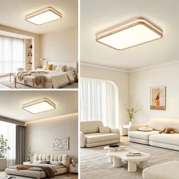 BRILAGI - LED dimmelhető lámpatest MOLINA SQUARE LED/54W/230V tölgy 60x40 cm + távirányító