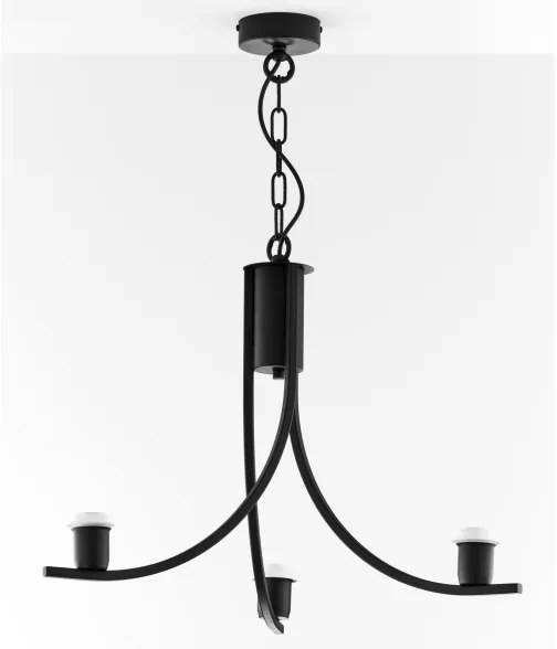 Jupiter 2106- láncon függő csillár ARTHUR 3xE27/15W/230V fekete/narancssárga/márvány dekor