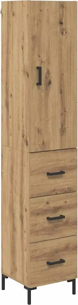 vidaXL Magasfiú fiókkal Artisan tölgy 69,5 x 34 x 180 cm Faanyag