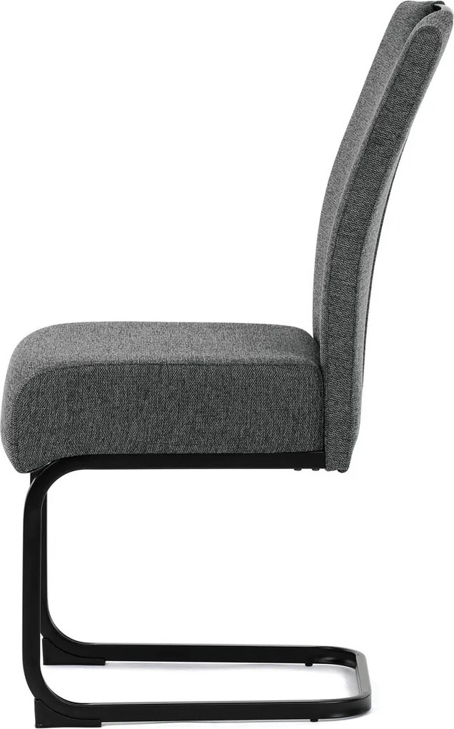 Jídelní židle, šedá, látka, DCL-E2008 GREY2