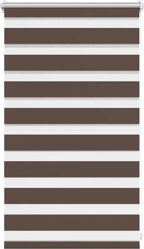 vidaXL Zebra roló 50,9 x 100 cm, szövetszélesség 46,7 cm, kávébarna