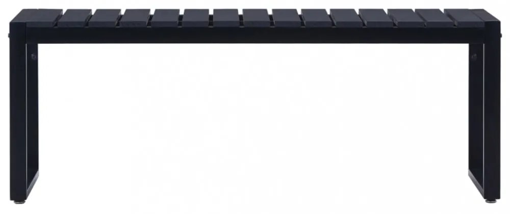 fekete polisztirol lemez kerti pad 120,5 cm