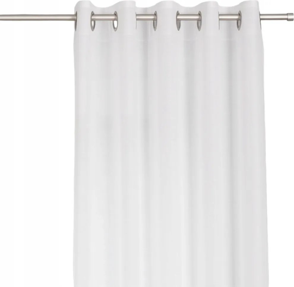 Függöny készre szerelve Basic 145x250 áttetsző fehér