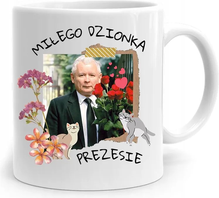 Vicces Bögre A Pis Elnökétől Jaroslaw Kaczynski fényképes nyomtatással