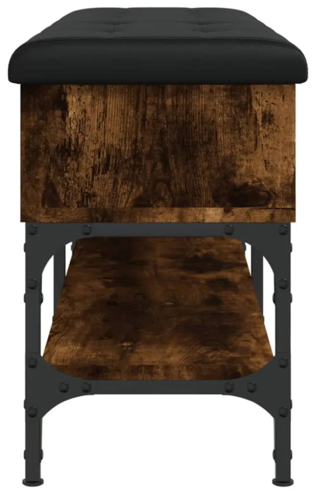 füstös tölgy színű szerelt fa cipőpad 102 x 32 x 45 cm