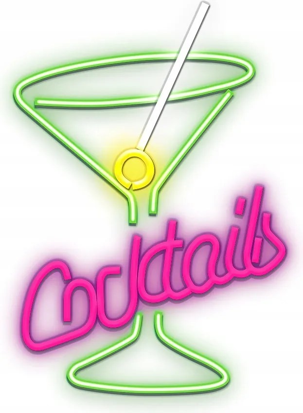 Neon Fali Led Drink Coctails Reklám Bár Pub Színes Usb Fényerőszabályzó