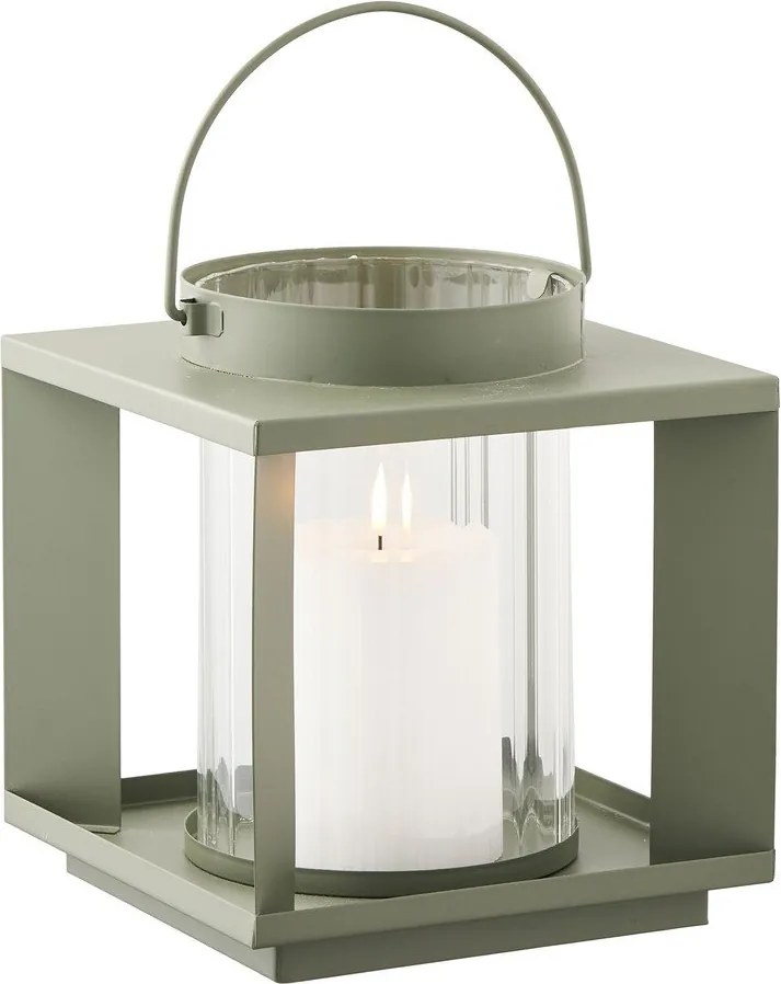 Fém-üveg lámpás (magasság 20,5 cm) Lohals – House Nordic