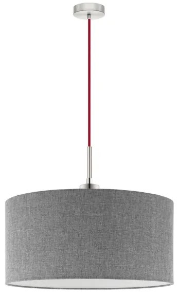 Eglo - LED TUNJA függeszték 1xE27/60W/230V szürke