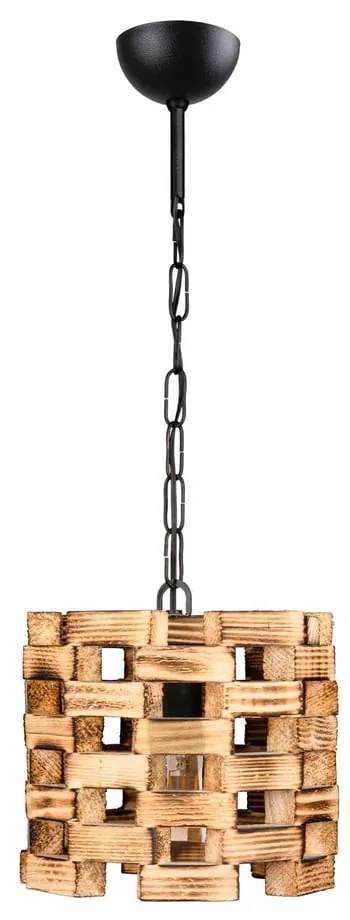 Natúr színű függőlámpa fa búrával ø 20 cm Match – Squid Lighting