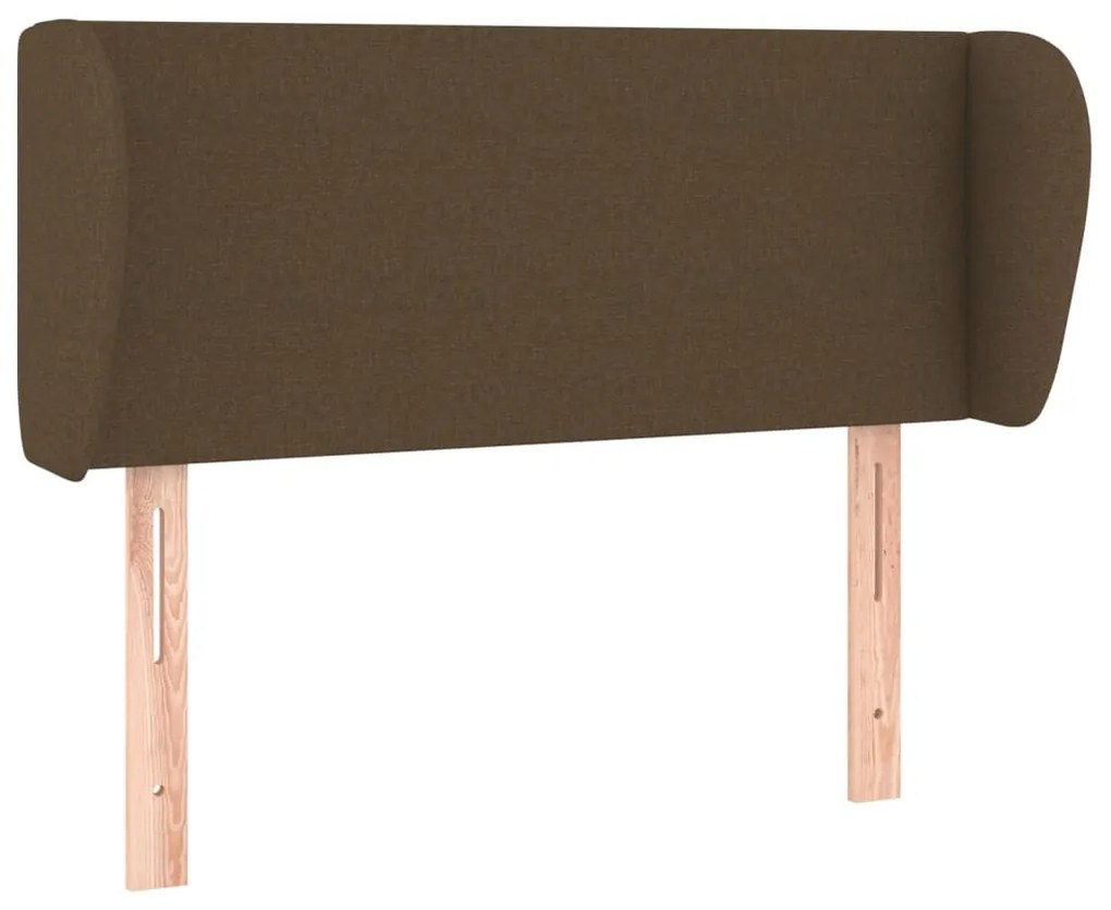 sötétbarna szövet fejtámla szárnyakkal 83x23x78/88 cm