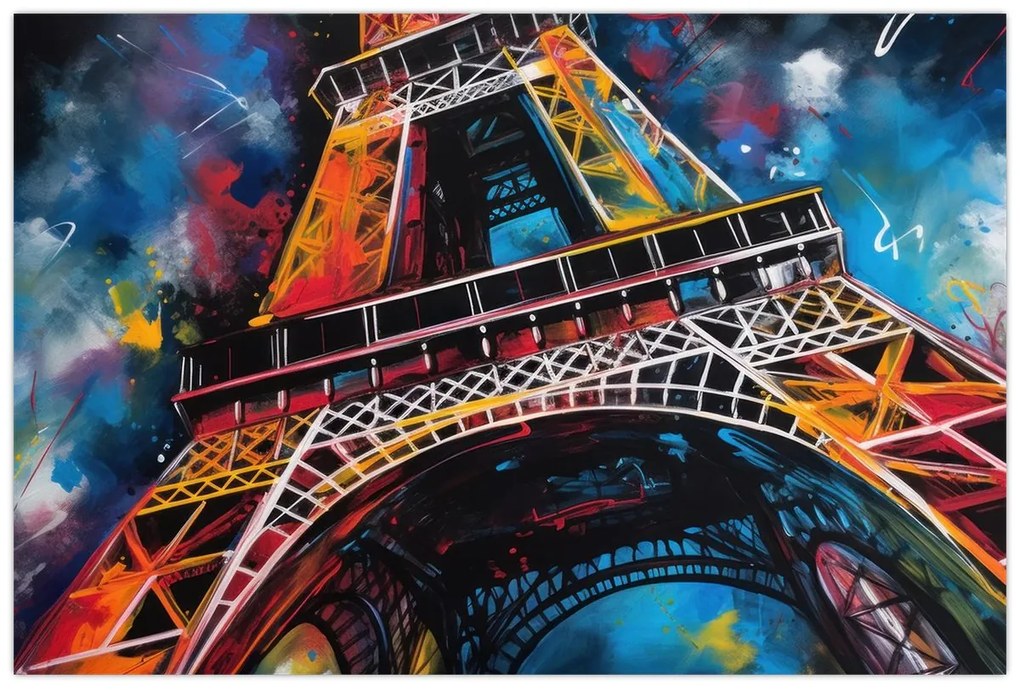 Kép - Az Eiffel-torony festménye II. (90x60 cm)