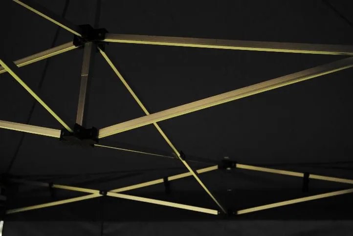 GARTHEN Kerti sátor összecsukható PROFI 3 x 6 m fekete