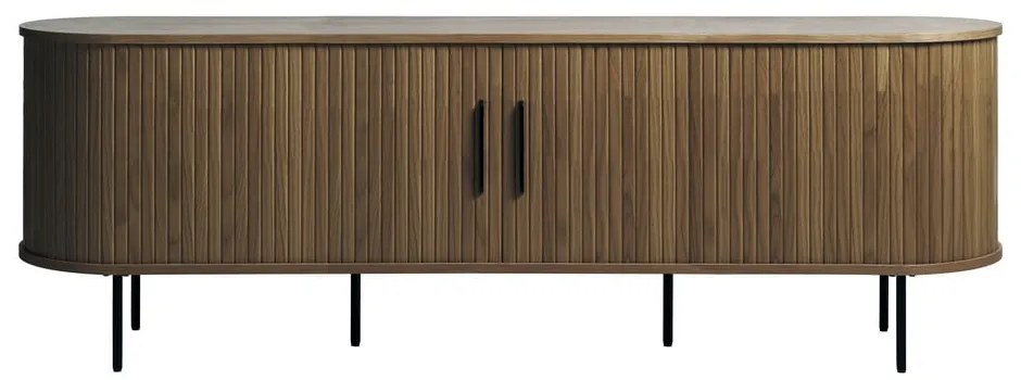 Barna TV-állvány tölgyfa dekorral 180x56x45 cm Nola – Unique Furniture