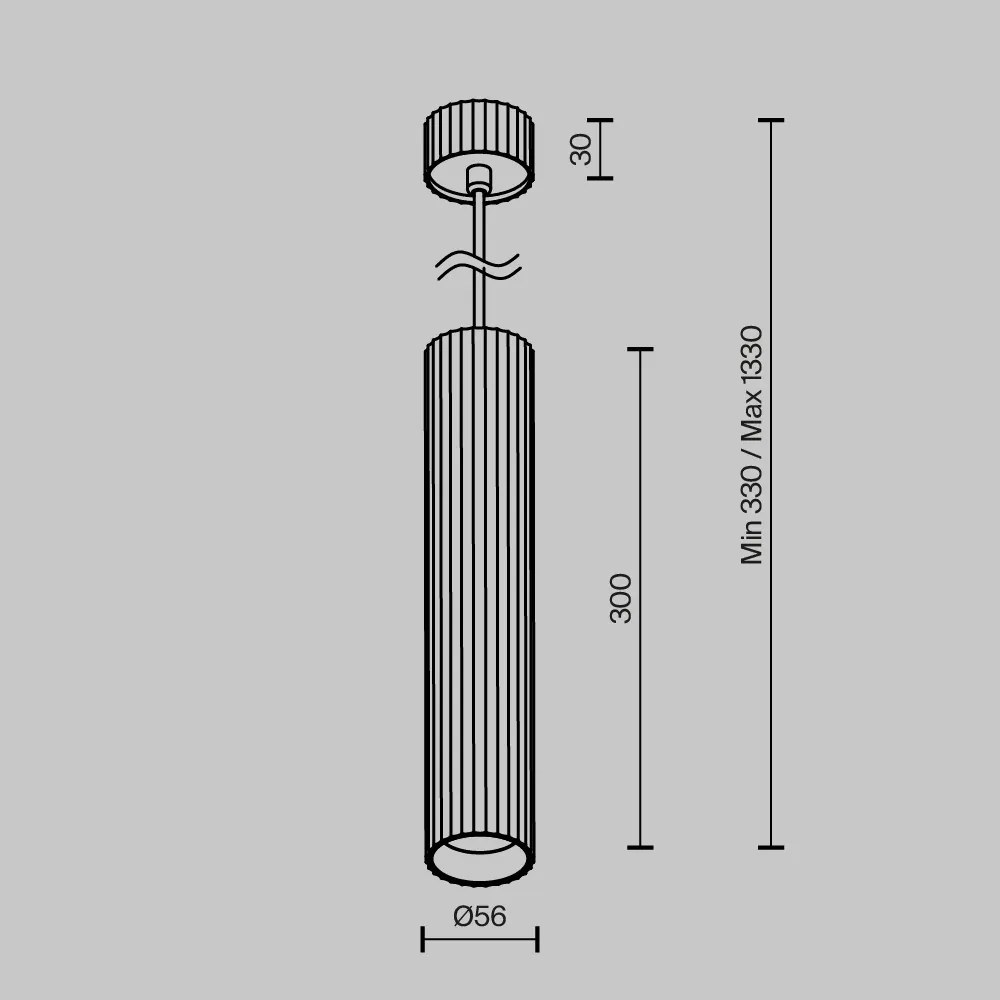 MAYTONI P106PL-01-GU10-B CALIPSO Hengeres Függesztett Lámpa Fekete GU10 IP20
