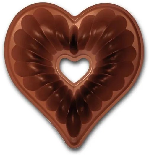 KITCHISIMO szív alakú kuglófform/rézszínű