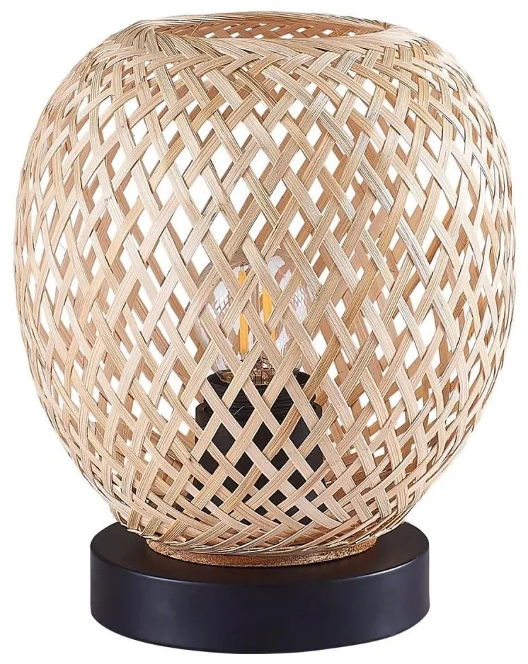 Asztali lámpa ZANZIBAR 1xE27/20W/230V átm. 18 cm bambusz