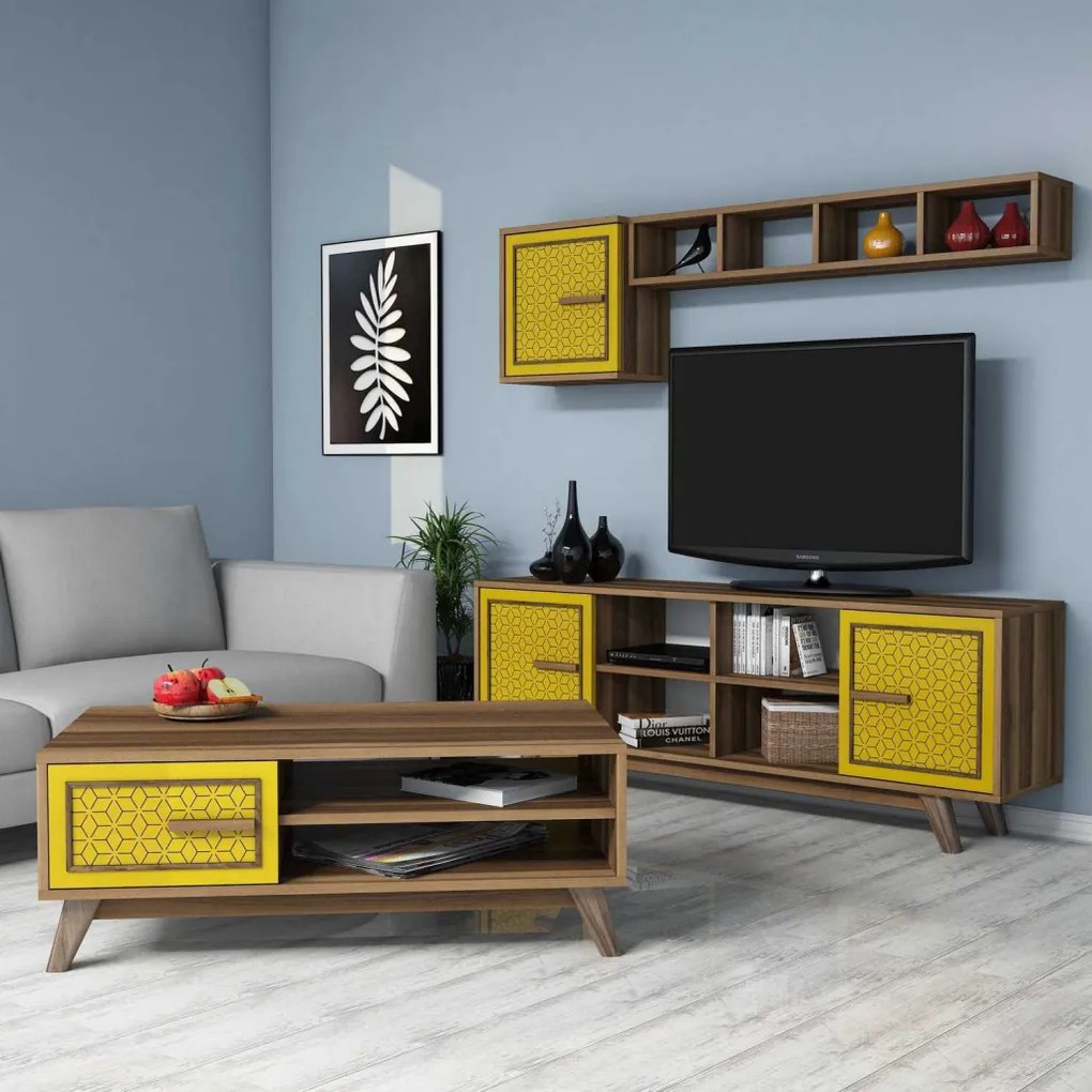 Ayla - Walnut, Yellow