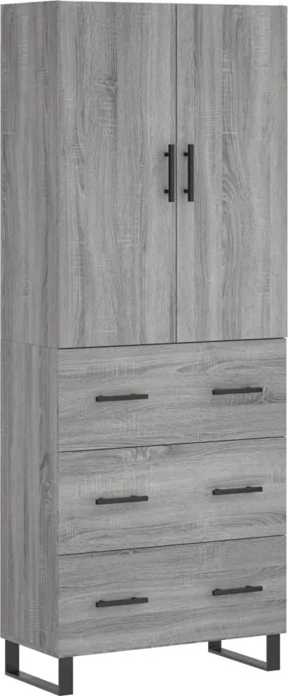 vidaXL szürke sonoma szerelt fa magasszekrény 69,5 x 34 x 180 cm