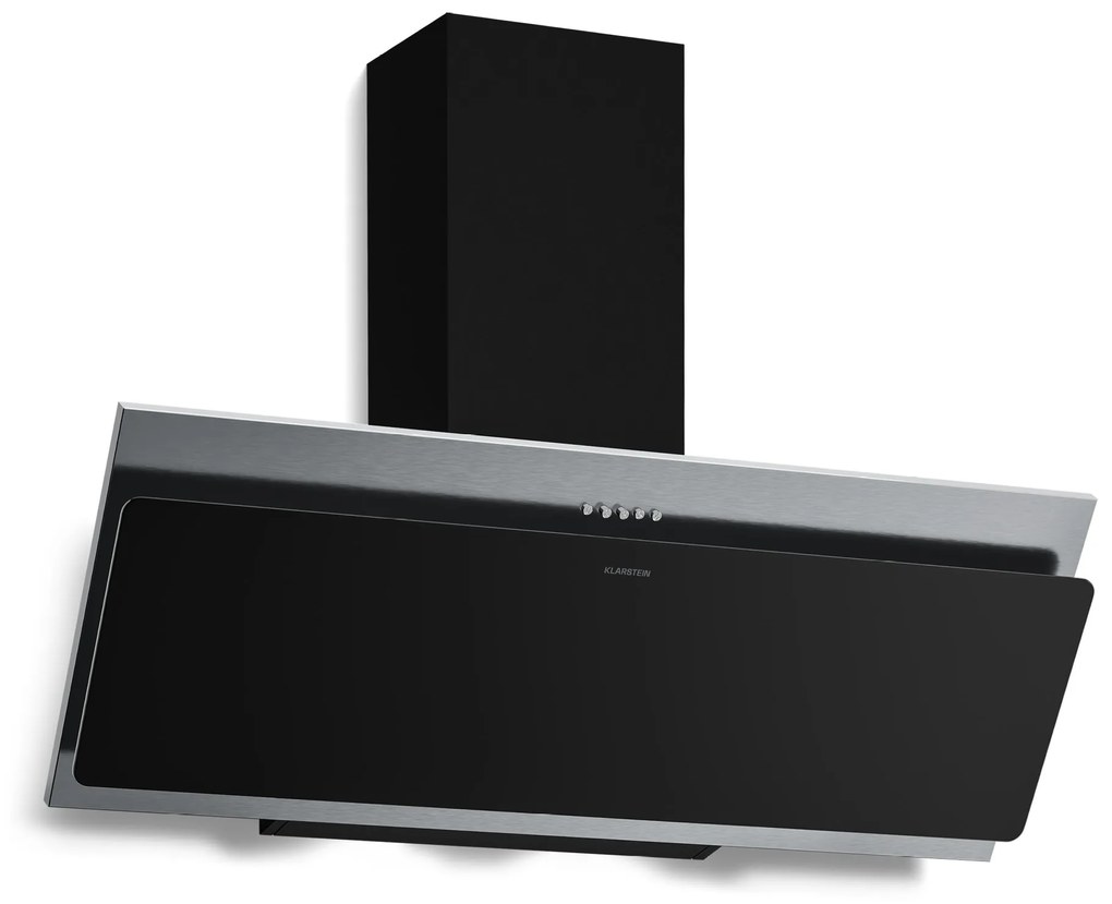 Klarstein Alessia ferde páraelszívó | elszívó és keringtető üzemmód | rozsdamentes acél | 404 m³/h | 90 cm
