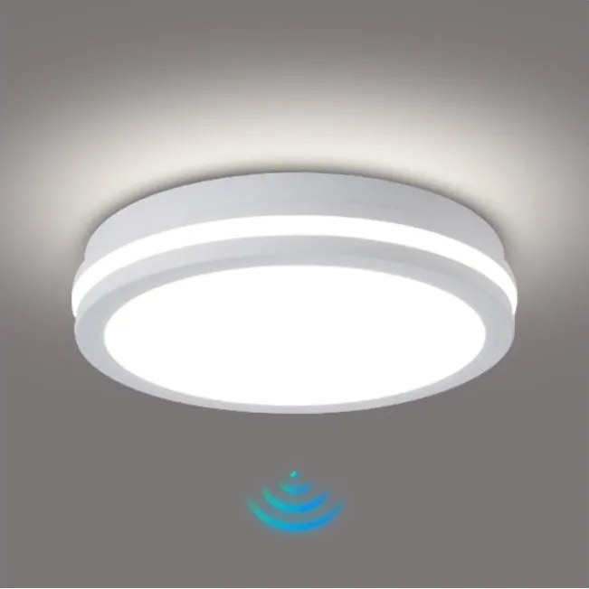 Brilagi - LED kültéri lámpatest érzékelővel BENE LED/24W/230V átm. 26 cm fehér IP54