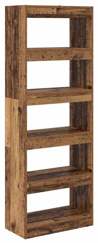 Könyvespolc Régi fa 60 x 30 x 166 cm Faanyag