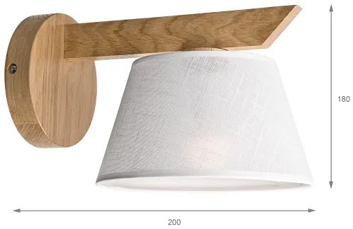 Brilagi - LED  Fali lámpa ANTHONY 1xE14/40W/230V tölgy/fehér