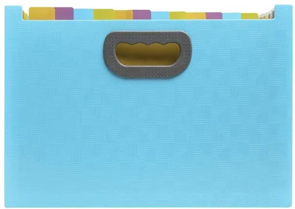 Harmonika irattartó, A4, PP, 24 rekeszes, EXACOMPTA Pop'NCo, ciánkék (EX55199E)