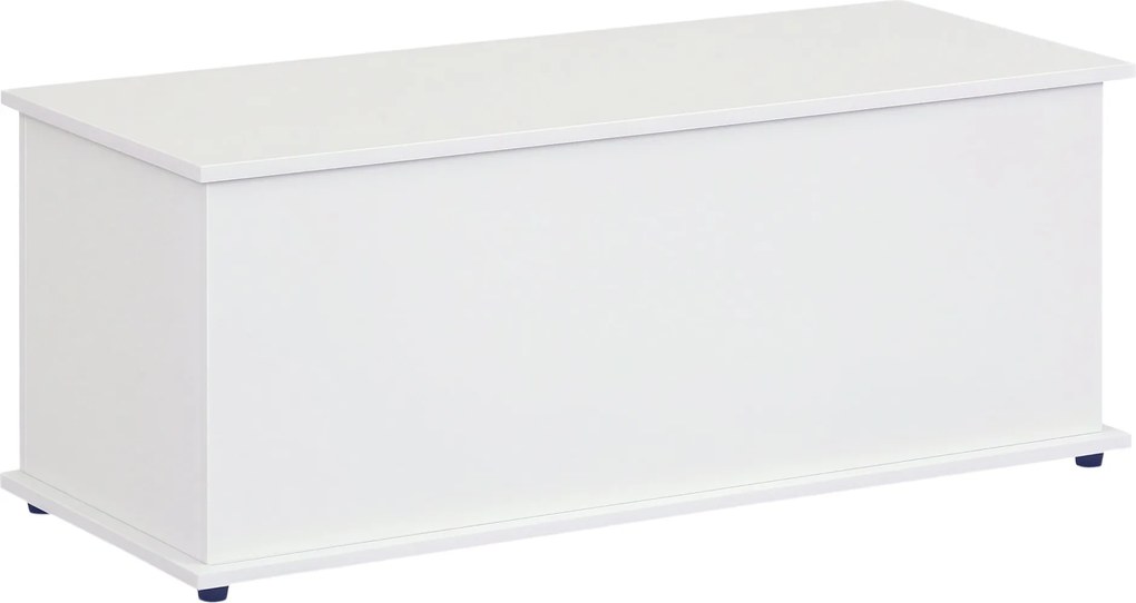 HOMCOM Fa Tárolórekesz Ülőke Fedéllel, Tároláshoz hálószobában és nappaliban, Teherbírás 120 kg, 100x40x40 cm, Fehér | Aosom