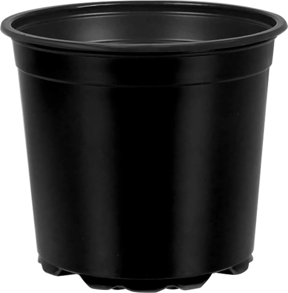 vidaXL Virág Cserép 50 pcs Fekete Ø 15 x 13 cm Műanyag