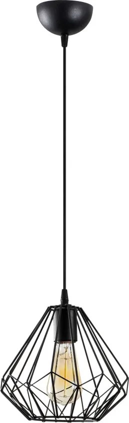 Diamond 704-S fekete fém függőlámpa, Ø23 cm