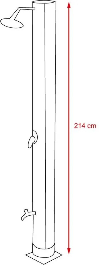 Avenberg Exclusive 40 l-es napenergiás zuhany + lábzuhany, magasság: 214 cm