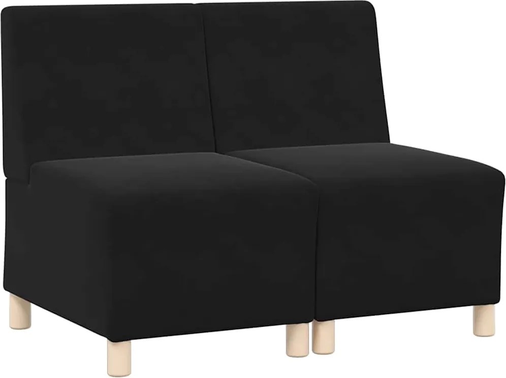 vidaXL Karfa Nélküli Modularis Kanapé Egység 2 pcs Fekete