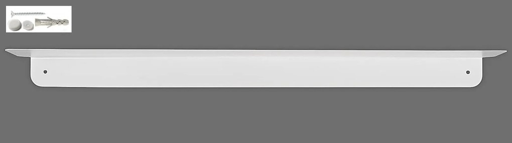 Polc 80x15x5cm Fehér fém akasztós modern Loft stílusban