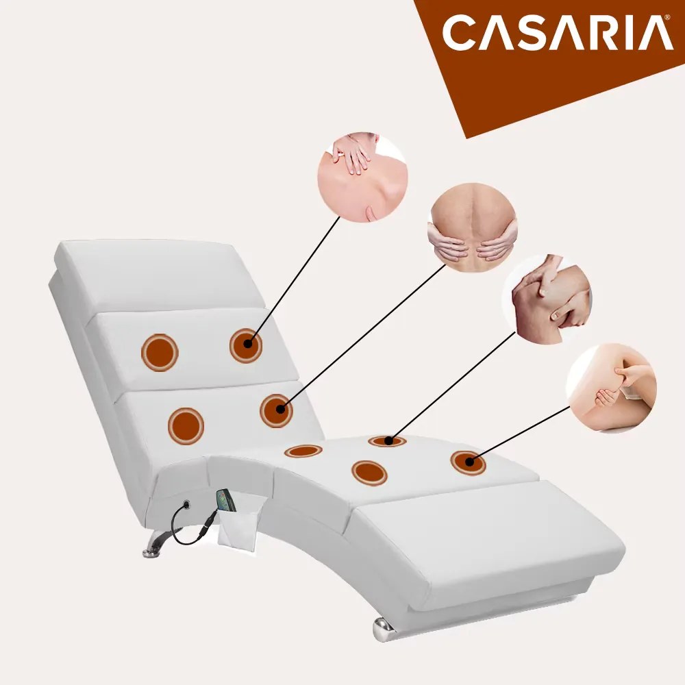 Casaria® London heverő masszázs- és fűtési funkcióval – fehér