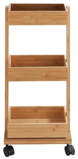 WENKO 24390100 - TORTONA polcos állvány 18x71,5 cm barna/fekete