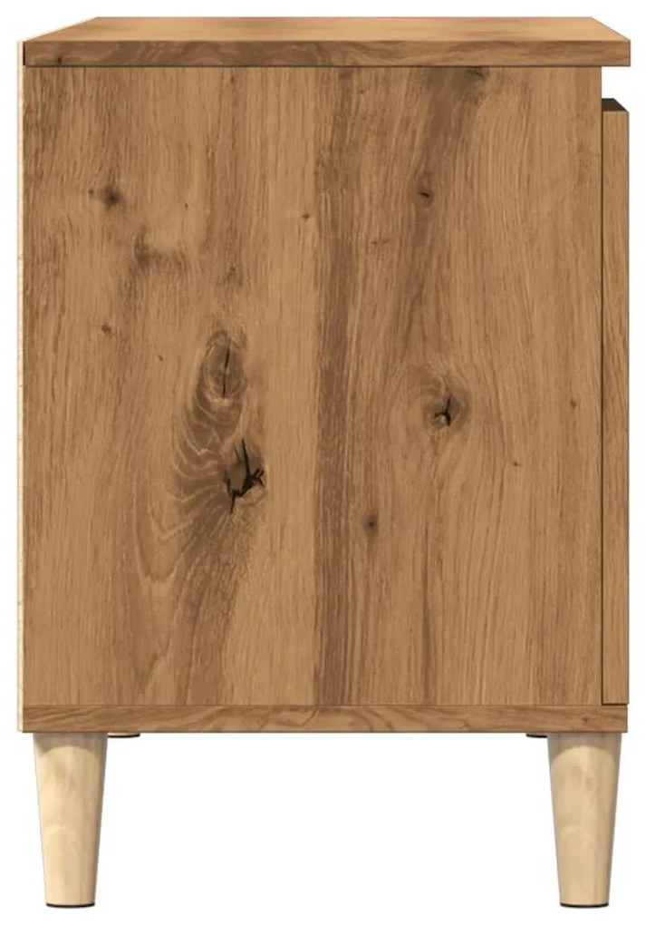 kézműves tölgy színű szerelt fa TV-szekrény 102x35x50 cm