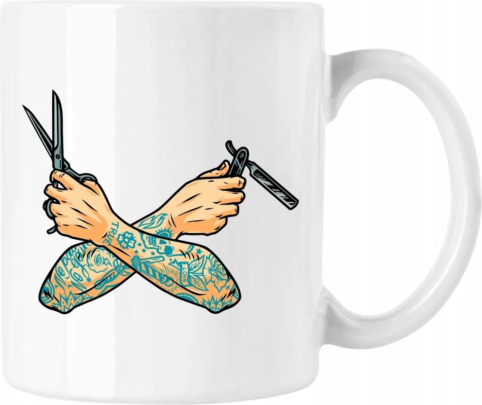 Barber Fodrász bögre Fehér 330ml