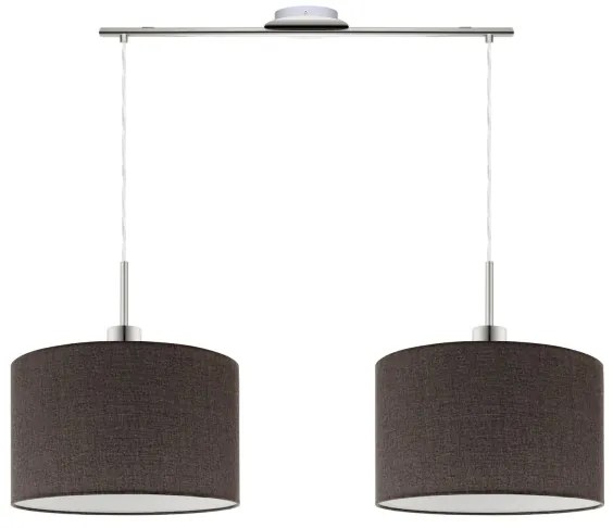 Eglo - LED TUNJA függeszték 2xE27/60W/230V barna kábellel