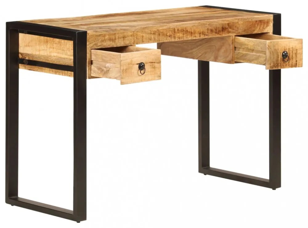vidaXL tömör mangófa íróasztal 2 fiókkal 110 x 50 x 77 cm