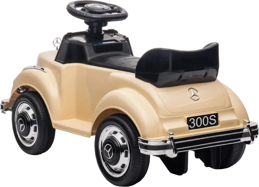 AIYAPLAY Gyermekeknek való utazóautó, Mercedes Benz Design 300 S, bézs